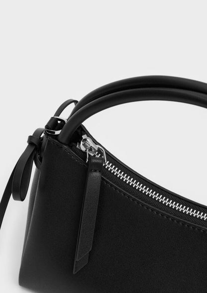 Hazel Bow Top Handle Bag - Noir