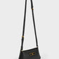 Gabine Leather Trapeze Shoulder Bag - Black