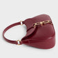 Agatha Chain-Accent Hobo Bag - Burgundy