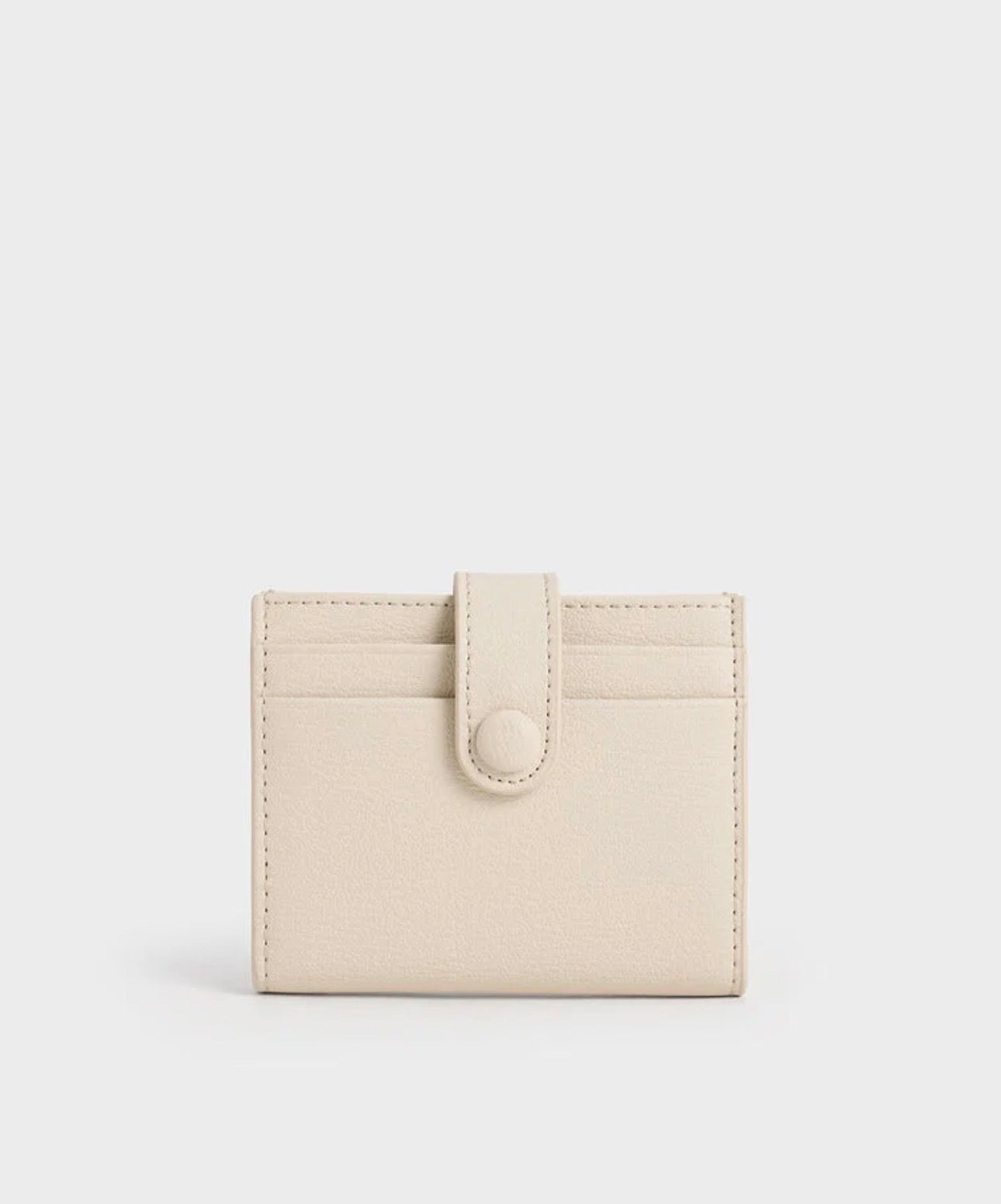 Bliss Snap Button Card Holder - Beige