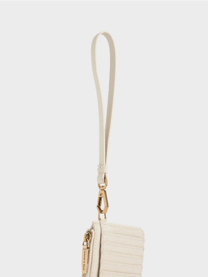 Multi-Slot Wristlet Card Holder - Cream