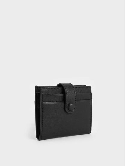Bliss Snap Button Card Holder - Noir