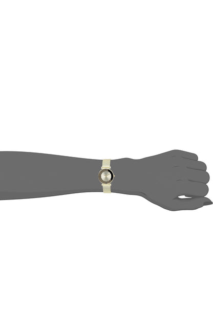 Women's Glitter Accented Mesh Bracelet Watch- Gold