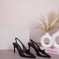 Bow Slingback Pumps - Black Box