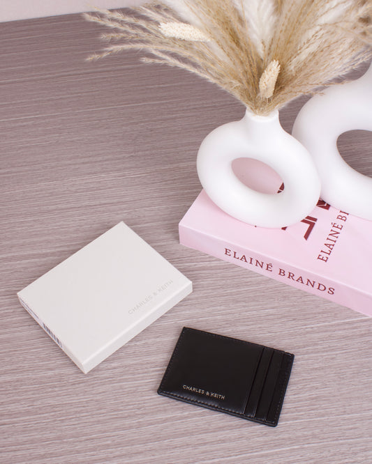 Ivette Woven Card Holder - Noir