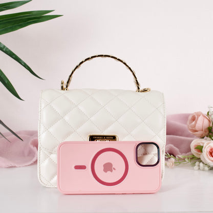 Cressida Quilted Top Handle Bag - Cream