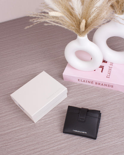 Bliss Snap Button Card Holder - Noir