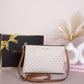 Trisha Medium Logo Crossbody Bag - VANILLA