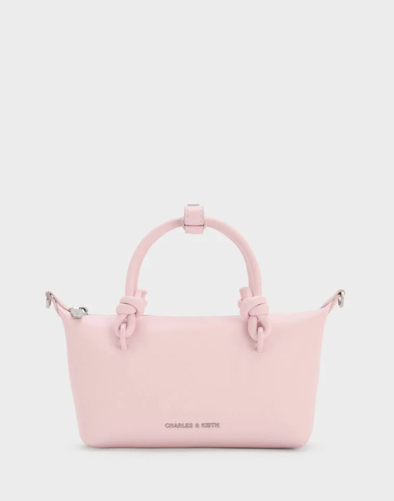 Sammie Knotted-Handle Tote Bag - Cotton Candy Pink