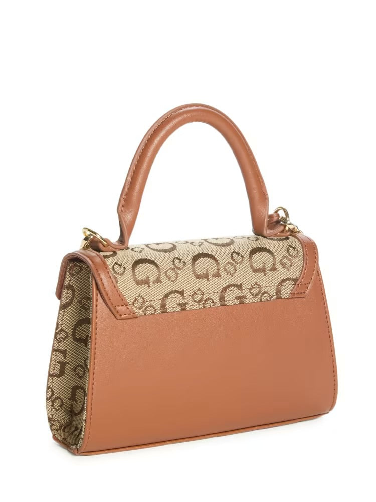 Sabrina Top-Handle Mini Bag- Brown