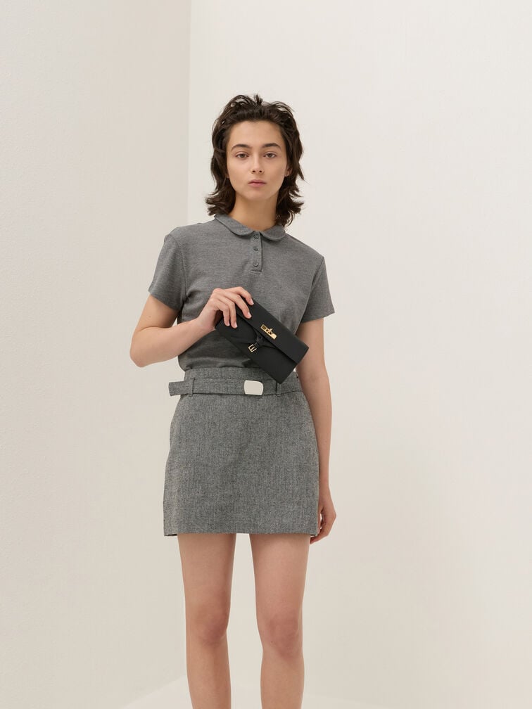 Tricha Knotted-Belt Crossbody Bag - Black