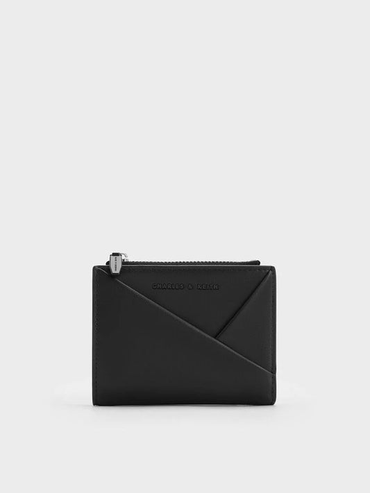 Midori Geometric Top-Zip Wallet - Noir