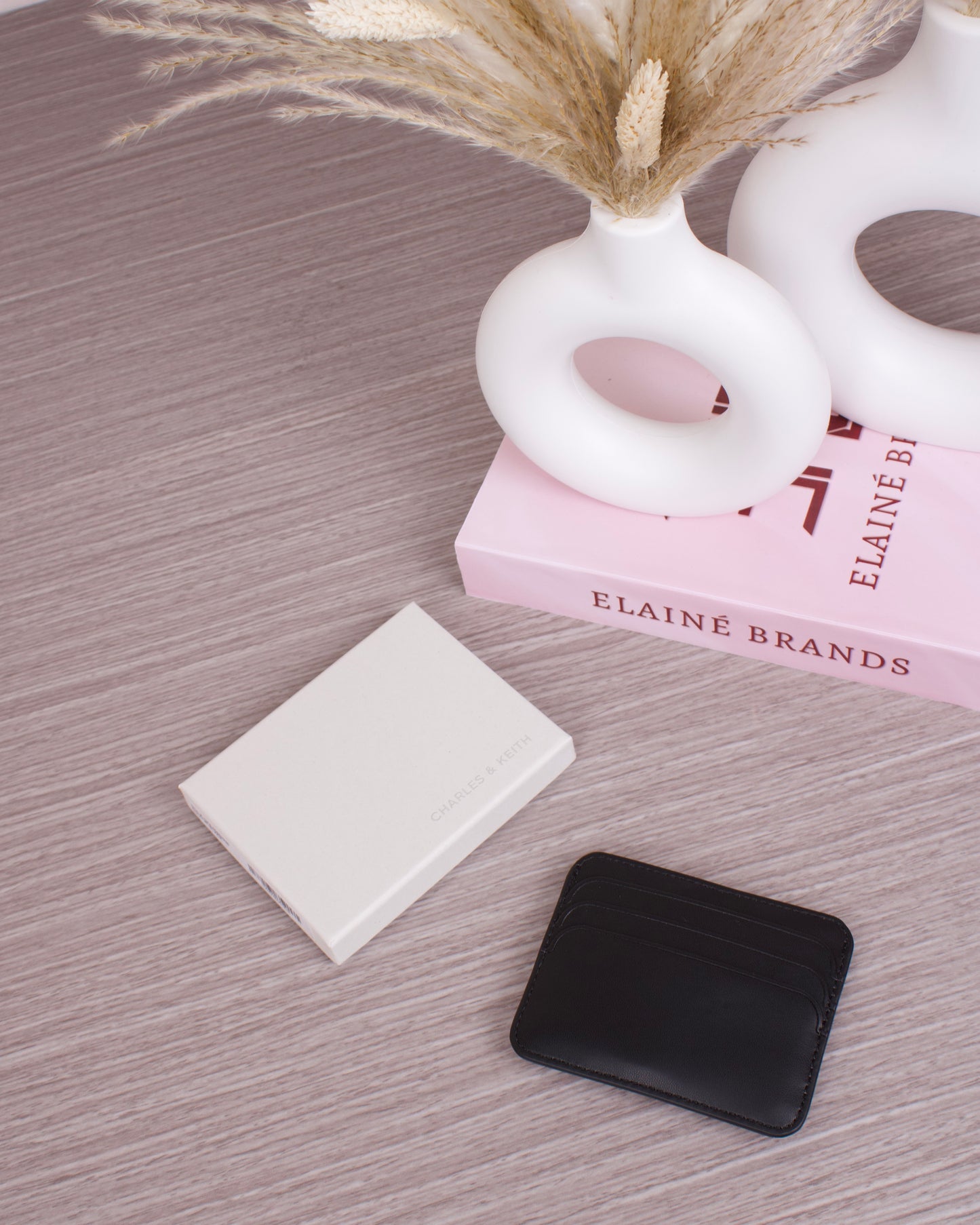 Cleo Quilted Card Holder - Black