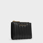 Donna Crinkle-Effect Panelled Top-Zip Wallet - Black