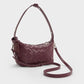 Ivette Woven Shoulder Bag - Wineberry Red