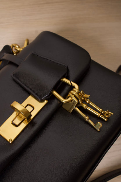 Mini Kerry Chain-Handle Crossbody Bag - Black