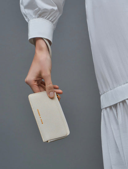 Multi-Slot Wristlet Card Holder - Cream