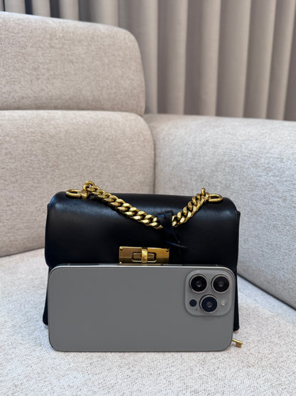 Mini Kerry Chain-Handle Crossbody Bag - Black