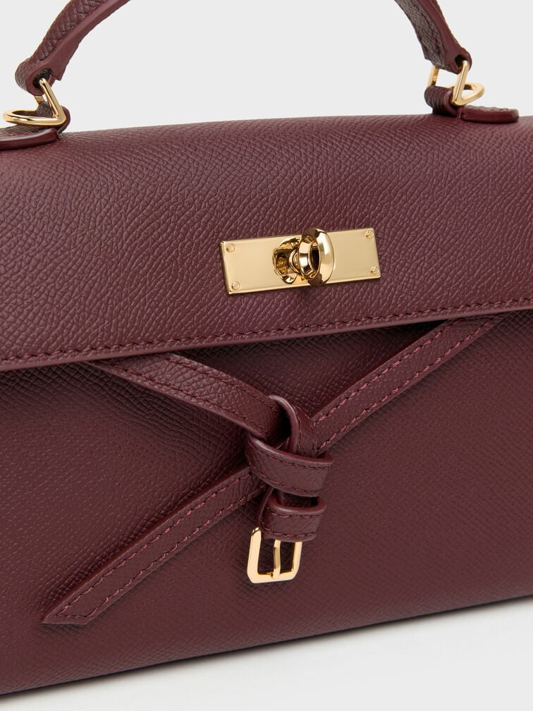 Tricha Knotted-Belt Top Handle Bag