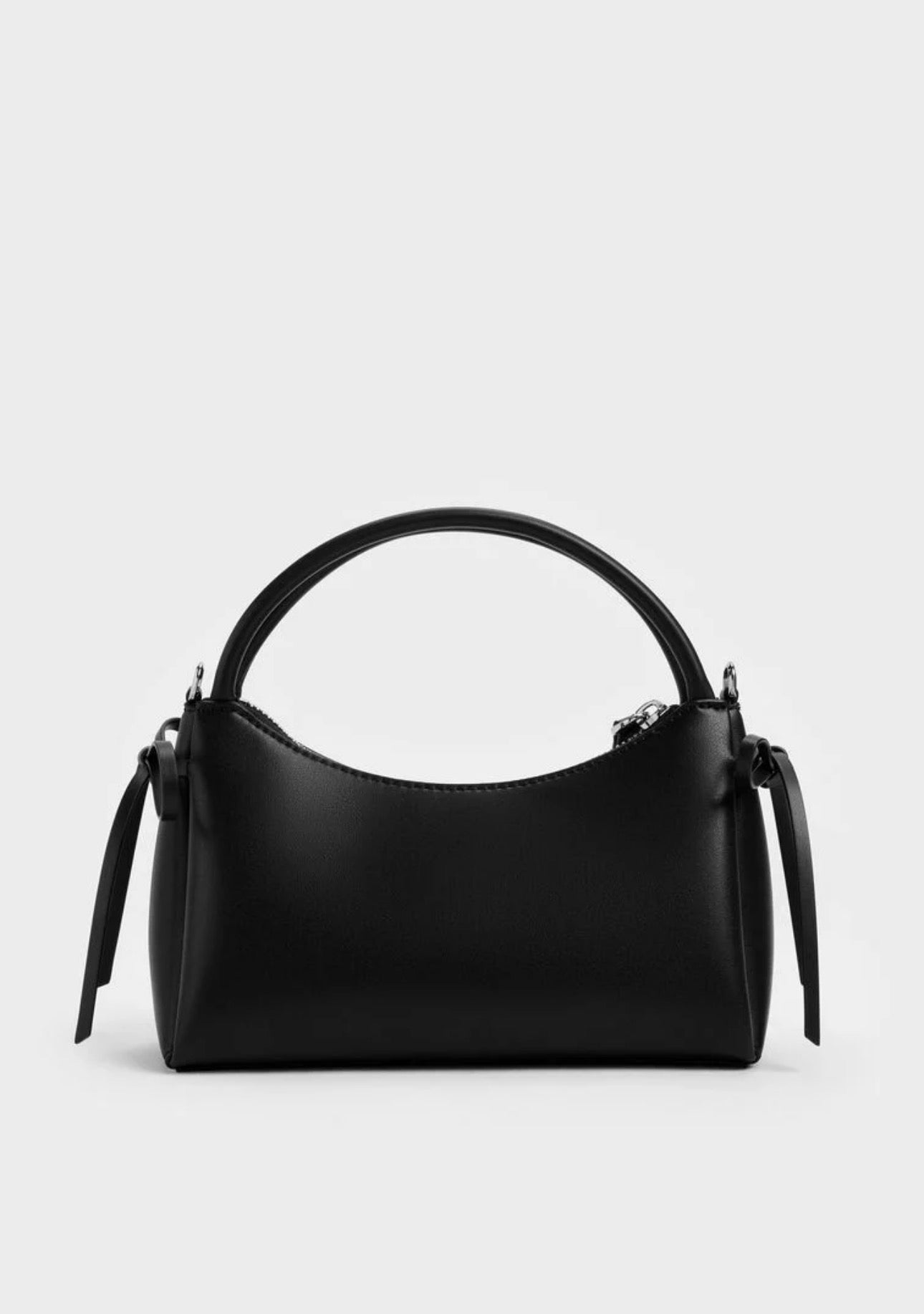 Hazel Bow Top Handle Bag - Noir