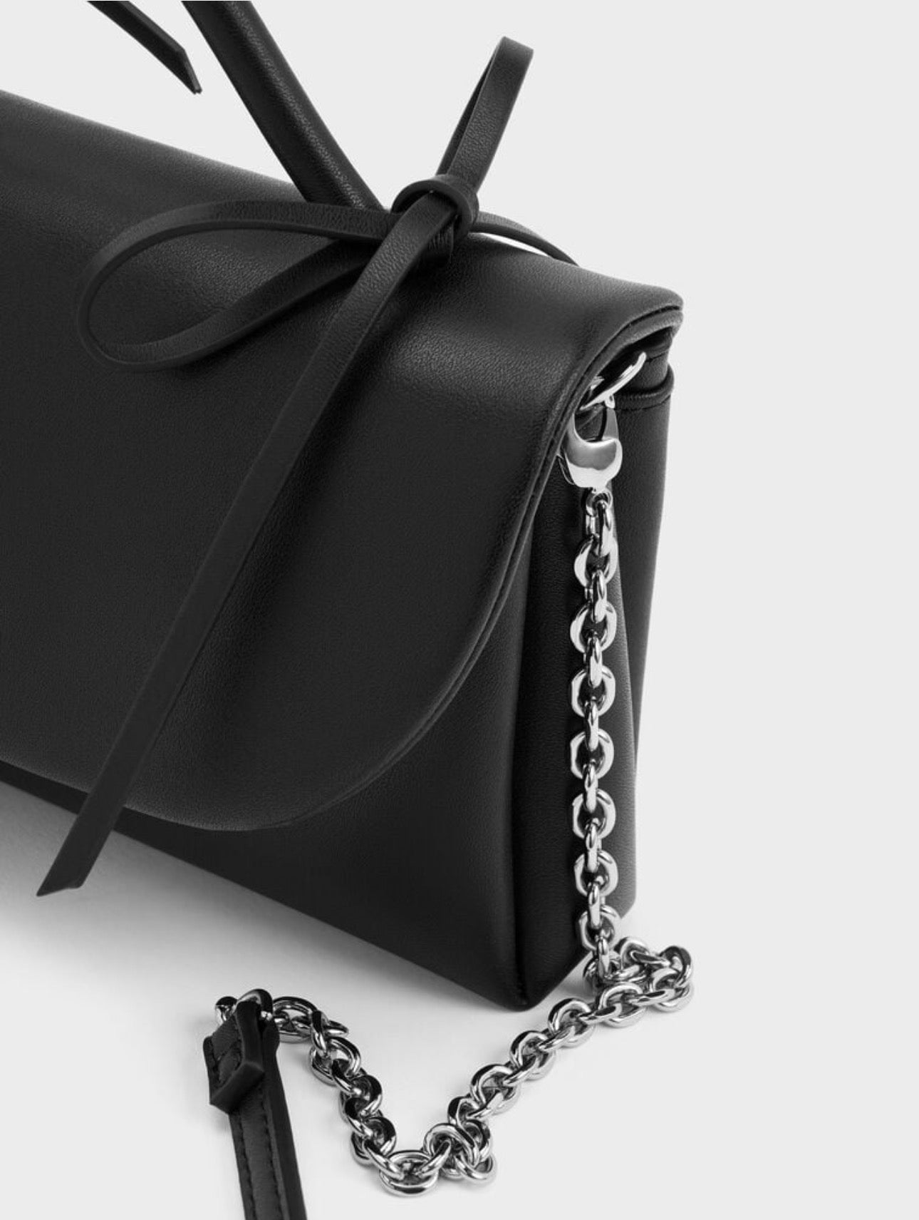 Hazel Bow Wallet On Chain - Noir
