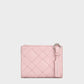 Ivette Woven Top-Zip Small Wallet - Cotton Candy Pink