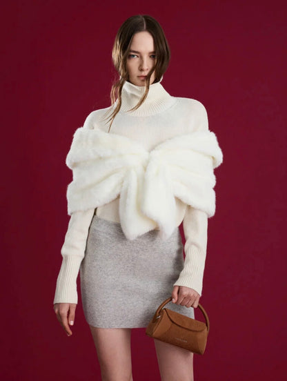 Girls' Nelly Recycled Suede & Corduroy Top Handle Bag - Brown