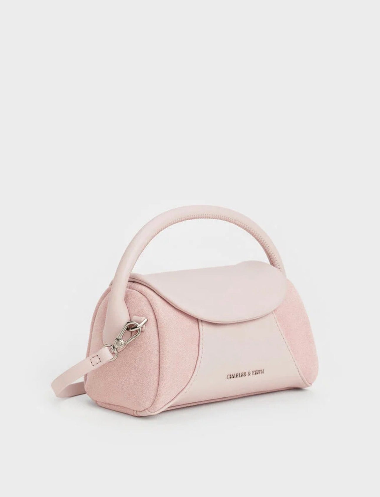 Girls' Nelly Recycled Suede Top Handle Bag - Pink