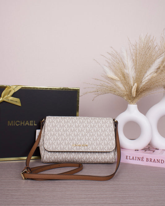 Medium Logo Convertible Crossbody Bag- VANILLA