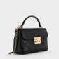 Alva Quilted Top Handle Bag - Black