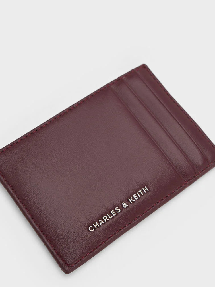 Ivette Woven Card Holder - Wineberry Red