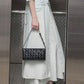 Ivette Woven Elongated Shoulder Bag - Noir
