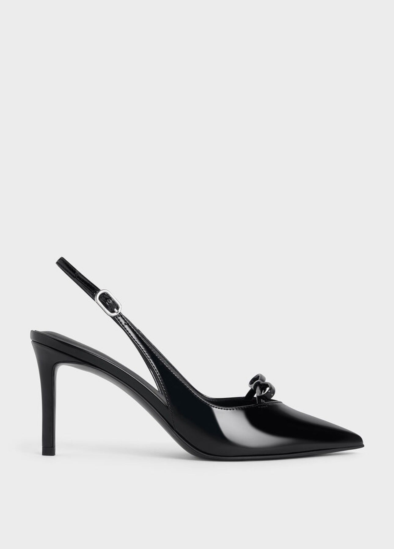 Bow Slingback Pumps - Black Box