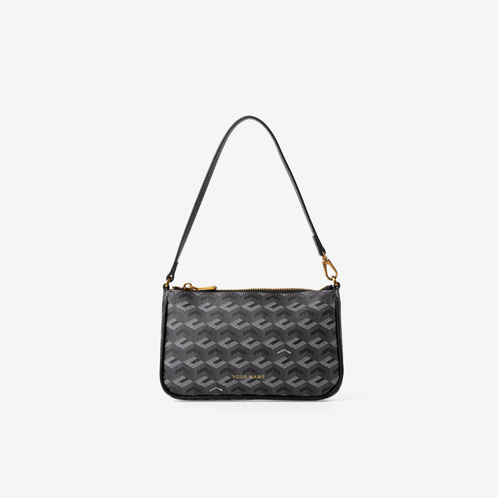 MILO MONOGRAM POUCH- Black