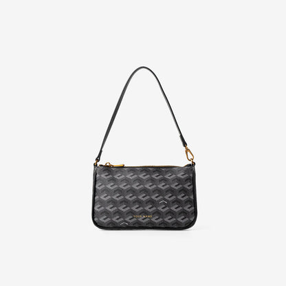MILO MONOGRAM POUCH- Black