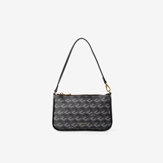 MILO MONOGRAM POUCH- Black