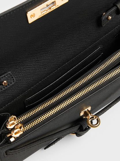 Tricha Knotted-Belt Crossbody Bag - Black