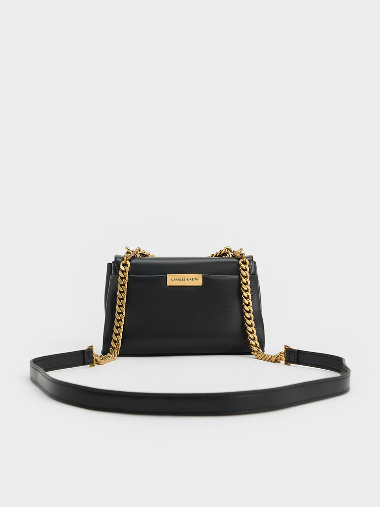 Mini Kerry Chain-Handle Crossbody Bag - Black