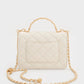 Cressida Quilted Top Handle Bag - Cream