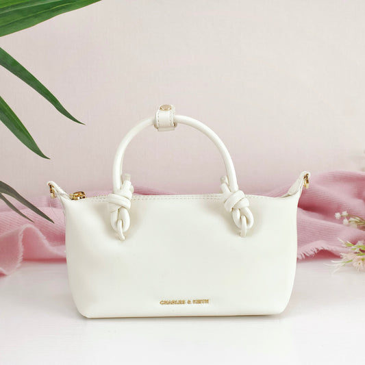 Sammie Knotted-Handle Tote Bag - Cream