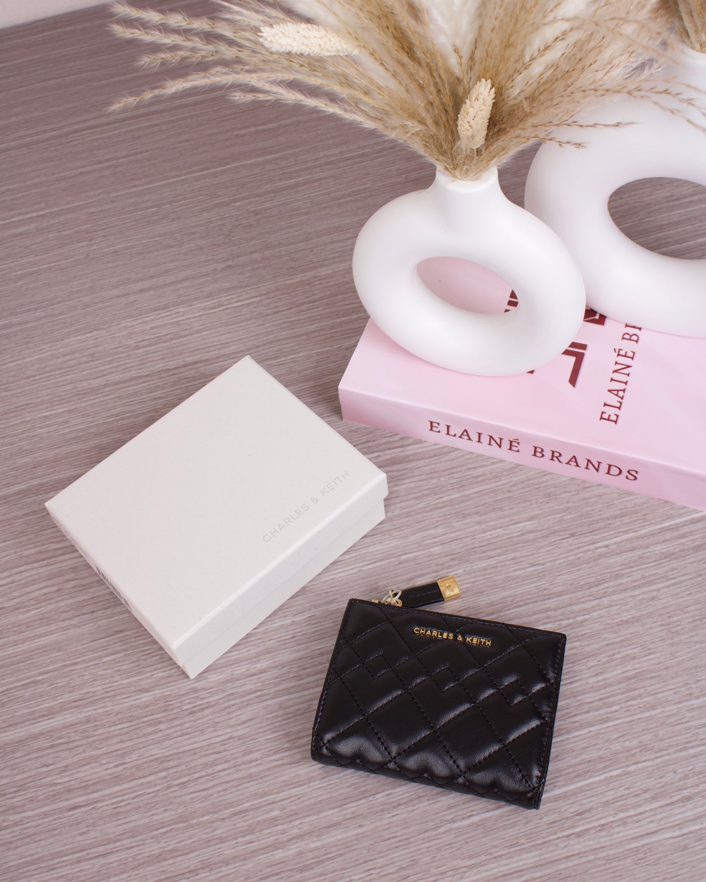 Duo Quilted Small Wallet - Black