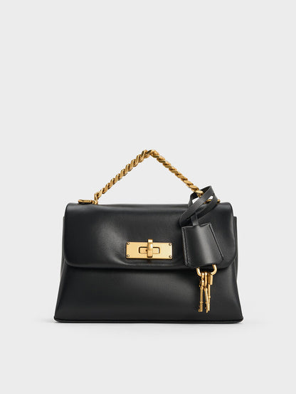 Mini Kerry Chain-Handle Crossbody Bag - Black
