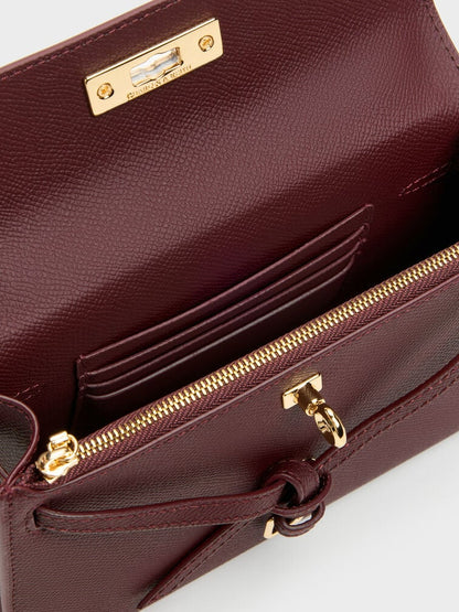 Tricha Knotted-Belt Top Handle Bag