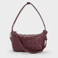 Ivette Woven Shoulder Bag - Wineberry Red