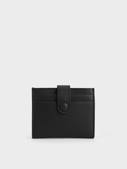 Bliss Snap Button Card Holder - Noir