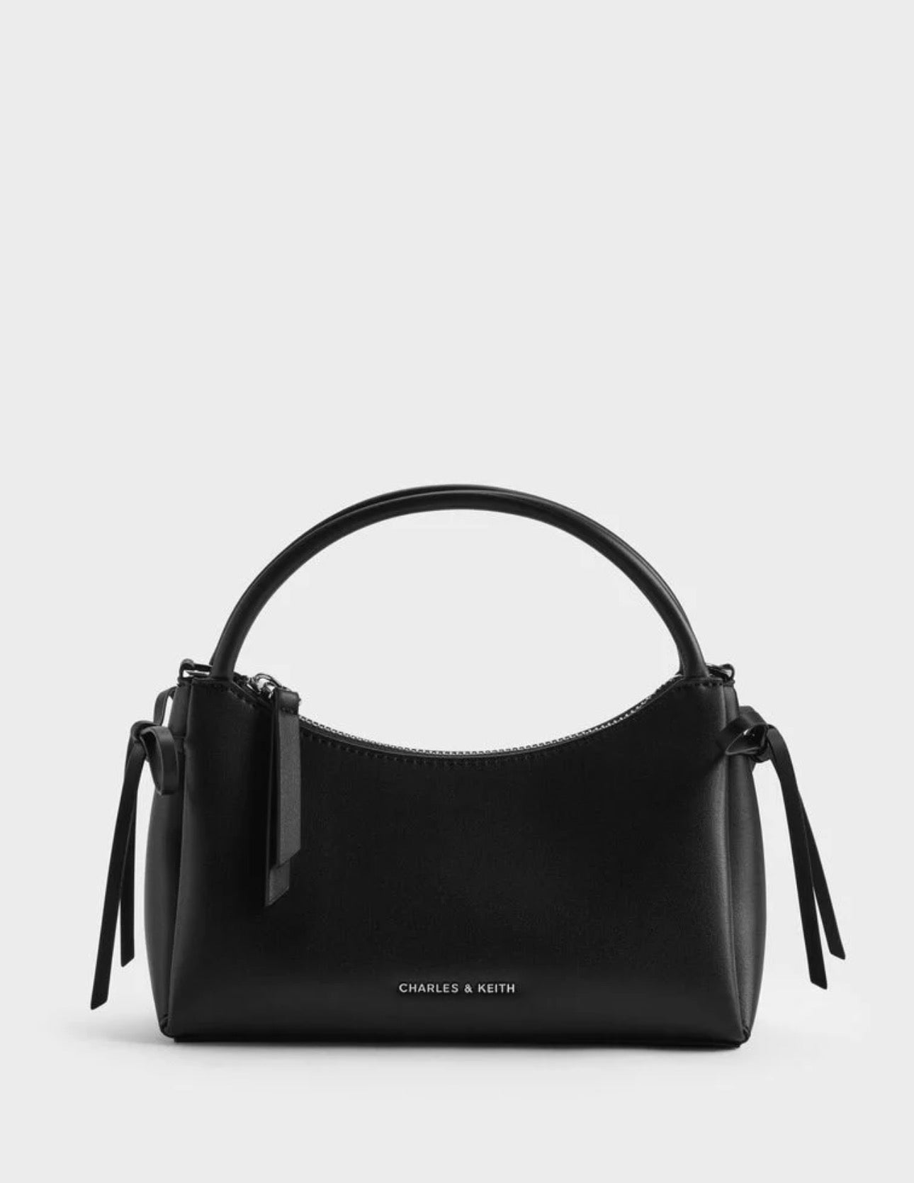 Hazel Bow Top Handle Bag - Noir