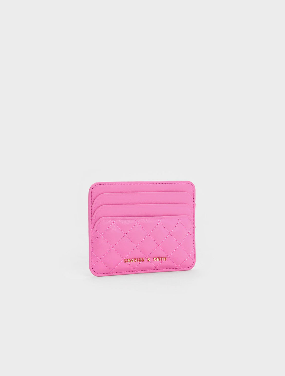Cleo Quilted Card Holder - Pink