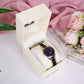 Resin Bracelet Watch- Rose Gold/Navy Blue