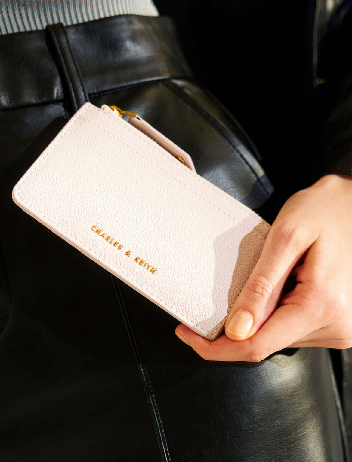 Zip Card Holder - Pink