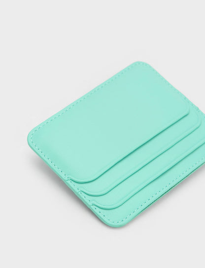 Cleo Quilted Card Holder - Mint Green